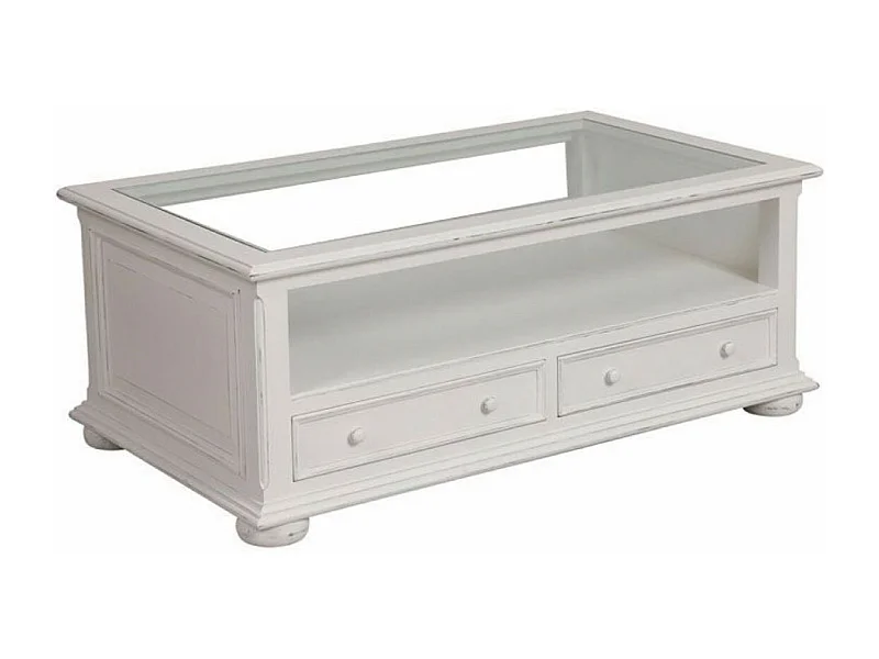 Table basse rectangulaire MDF Blanc - Harmonie Interior's