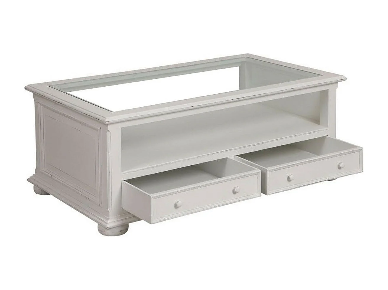 Table basse rectangulaire MDF Blanc - Harmonie Interior's