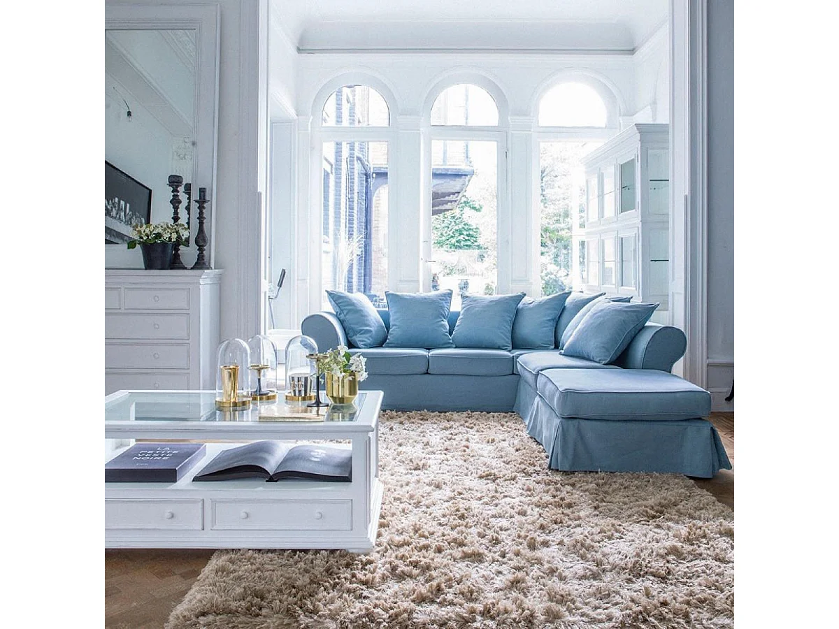 Table basse rectangulaire MDF Blanc - Harmonie Interior's