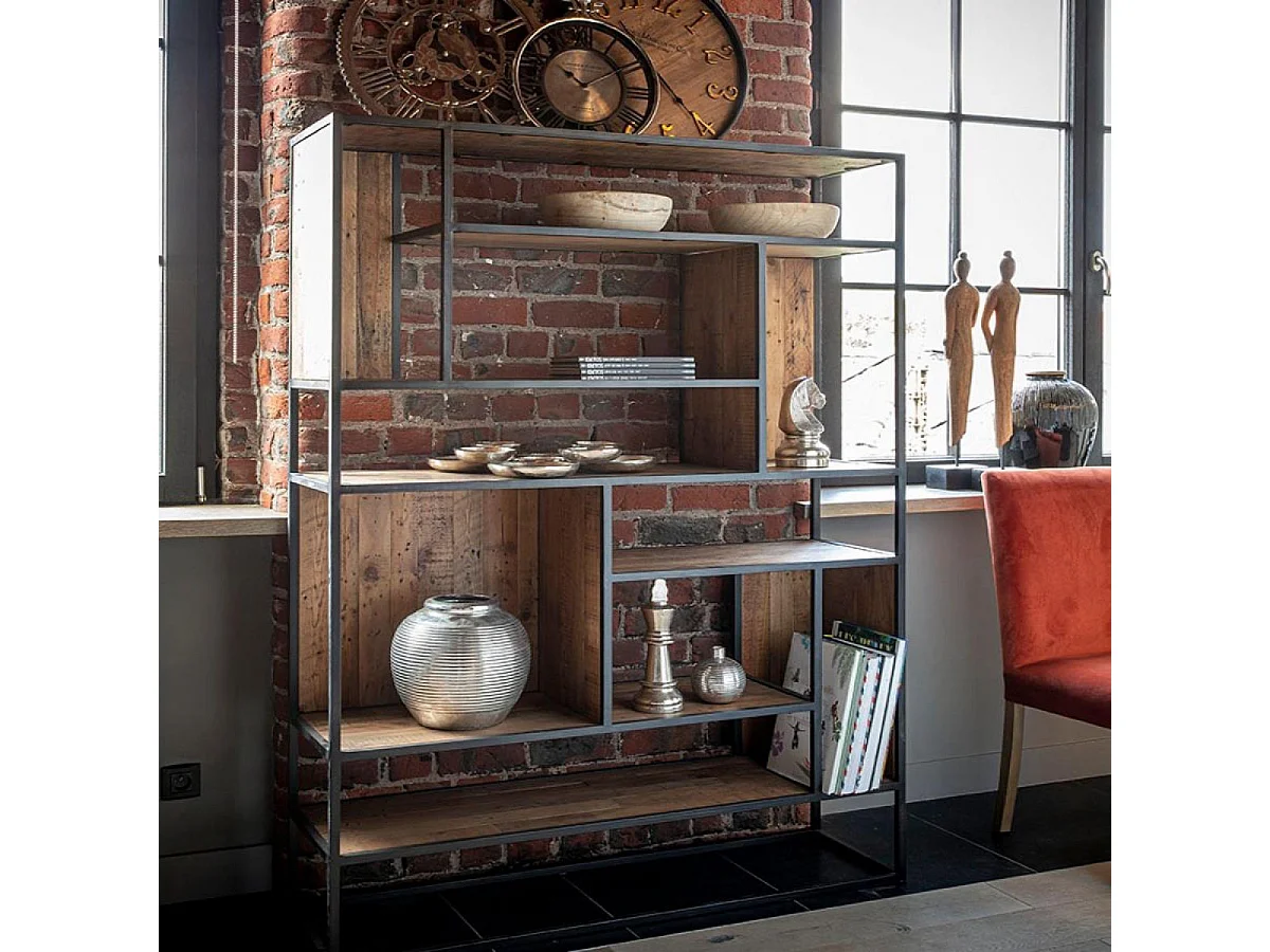 Bibliothèque à cases MDF Marron - Manufacture Interior's