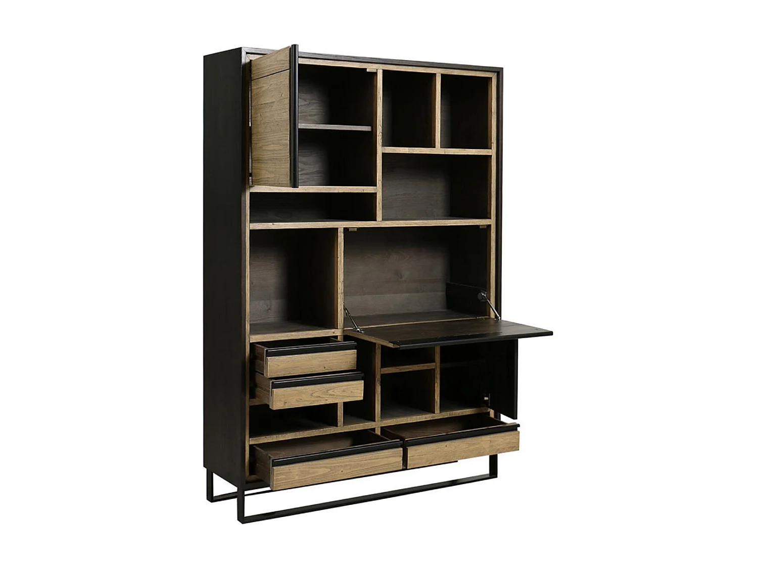 Bibliothèque Bois Marron - Lazare Interior's