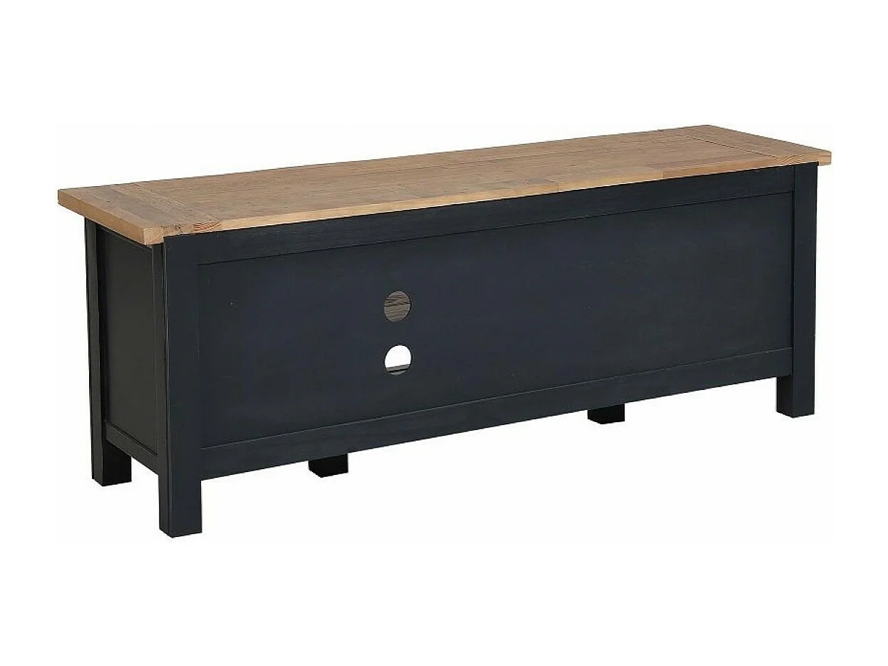 Meuble tv avec rangements Bois Noir - Rivages Interior's