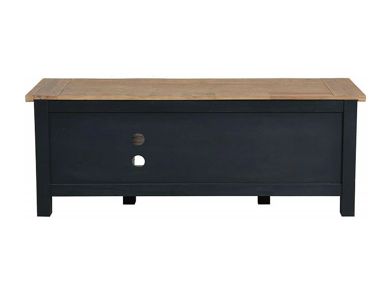 Meuble tv avec rangements Bois Noir - Rivages Interior's