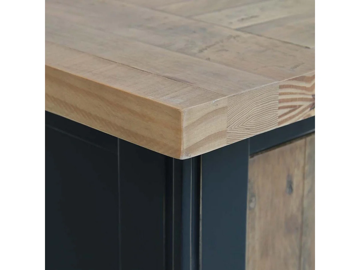 Meuble tv avec rangements Bois Noir - Rivages Interior's