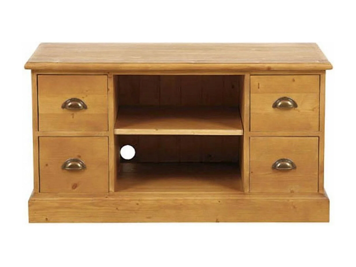 Meuble tv 4 tiroirs Bois Marron - Natural Interior's