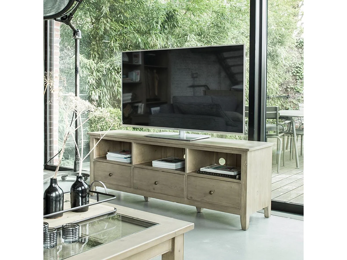 Meuble tv Bois Beige - First Interior's