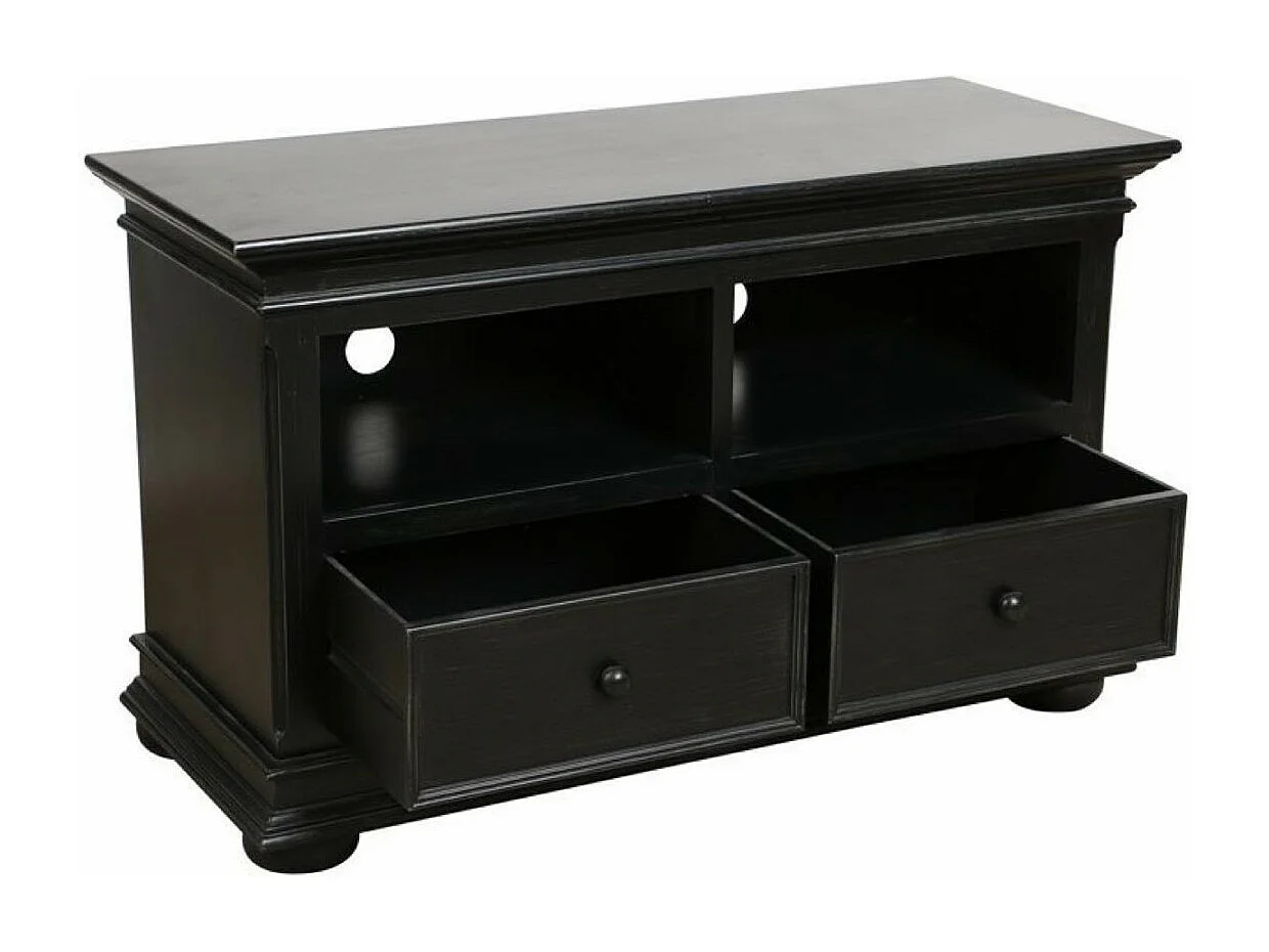 Meuble tv avec 2 rangements MDF Noir - Harmonie Interior's