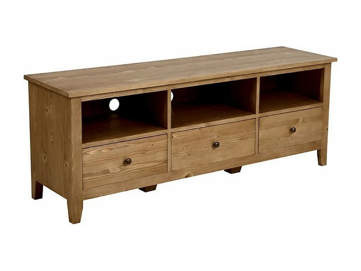 Meuble tv 3 tiroirs Bois Marron - First Interior's