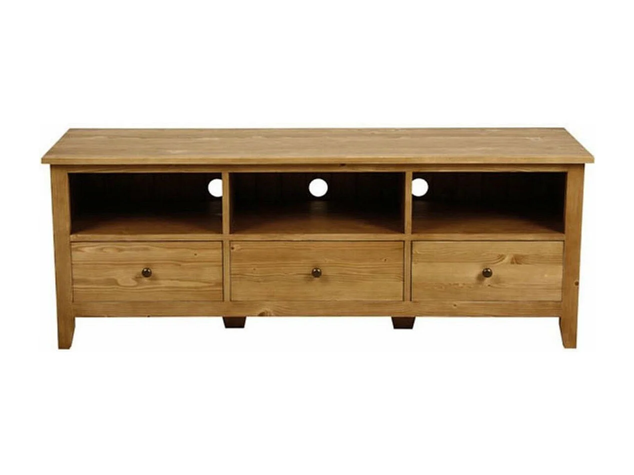 Meuble tv 3 tiroirs Bois Marron - First Interior's