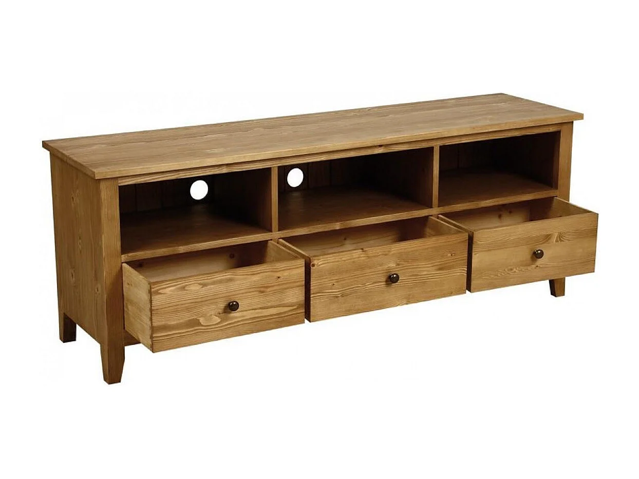 Meuble tv 3 tiroirs Bois Marron - First Interior's