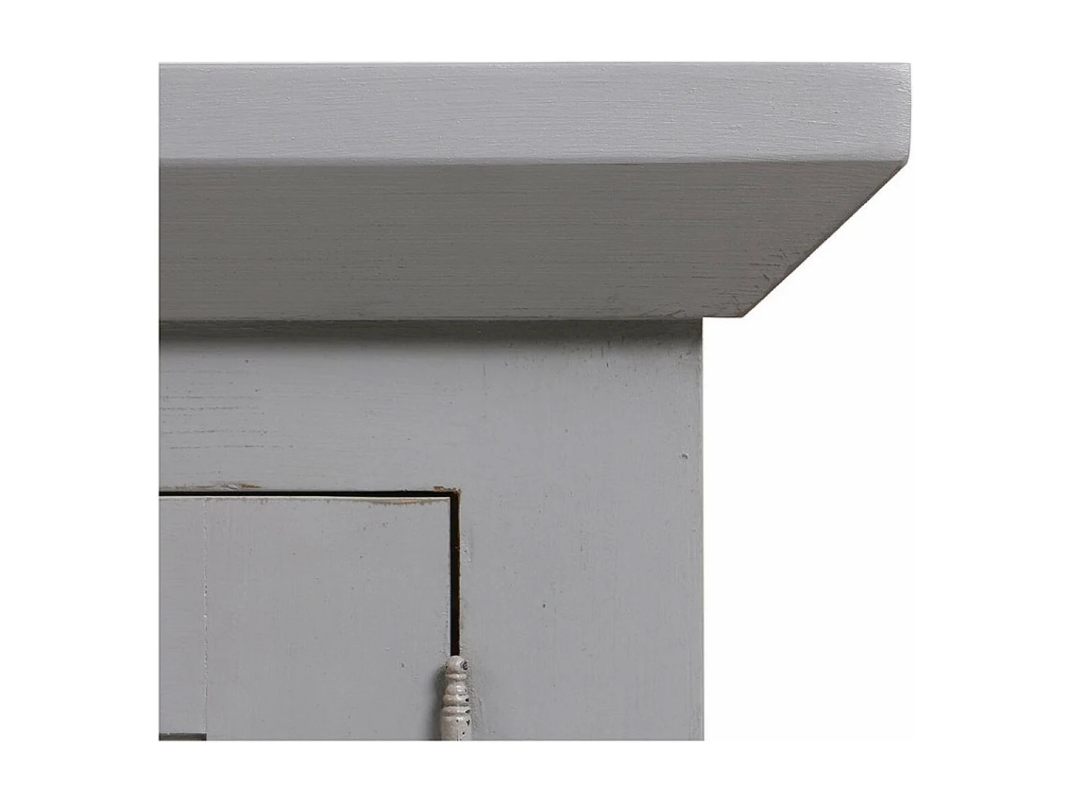 Haut de buffet vaisselier 3 portes vitrées Bois Gris - Brocante Interior's