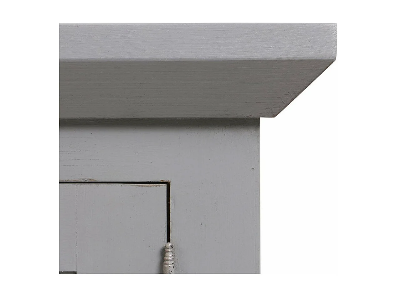 Haut de buffet vaisselier 3 portes vitrées Bois Gris - Brocante Interior's