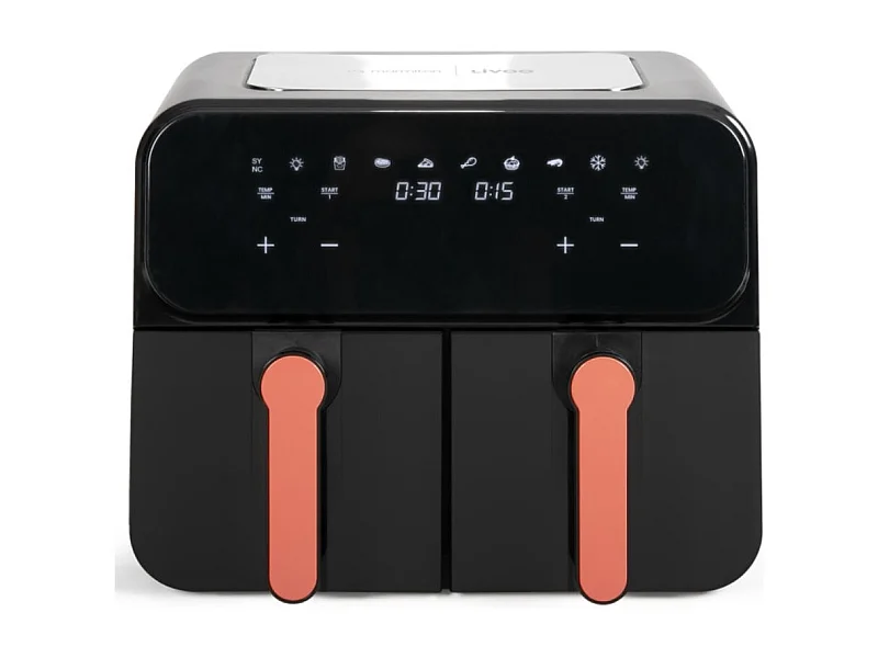 Livoo Friteuse sans huile 2 x 4.5l 2400w noir - DOC316