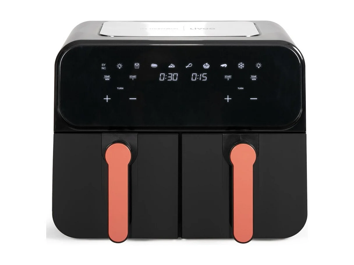 Livoo Friteuse sans huile 2 x 4.5l 2400w noir - DOC316