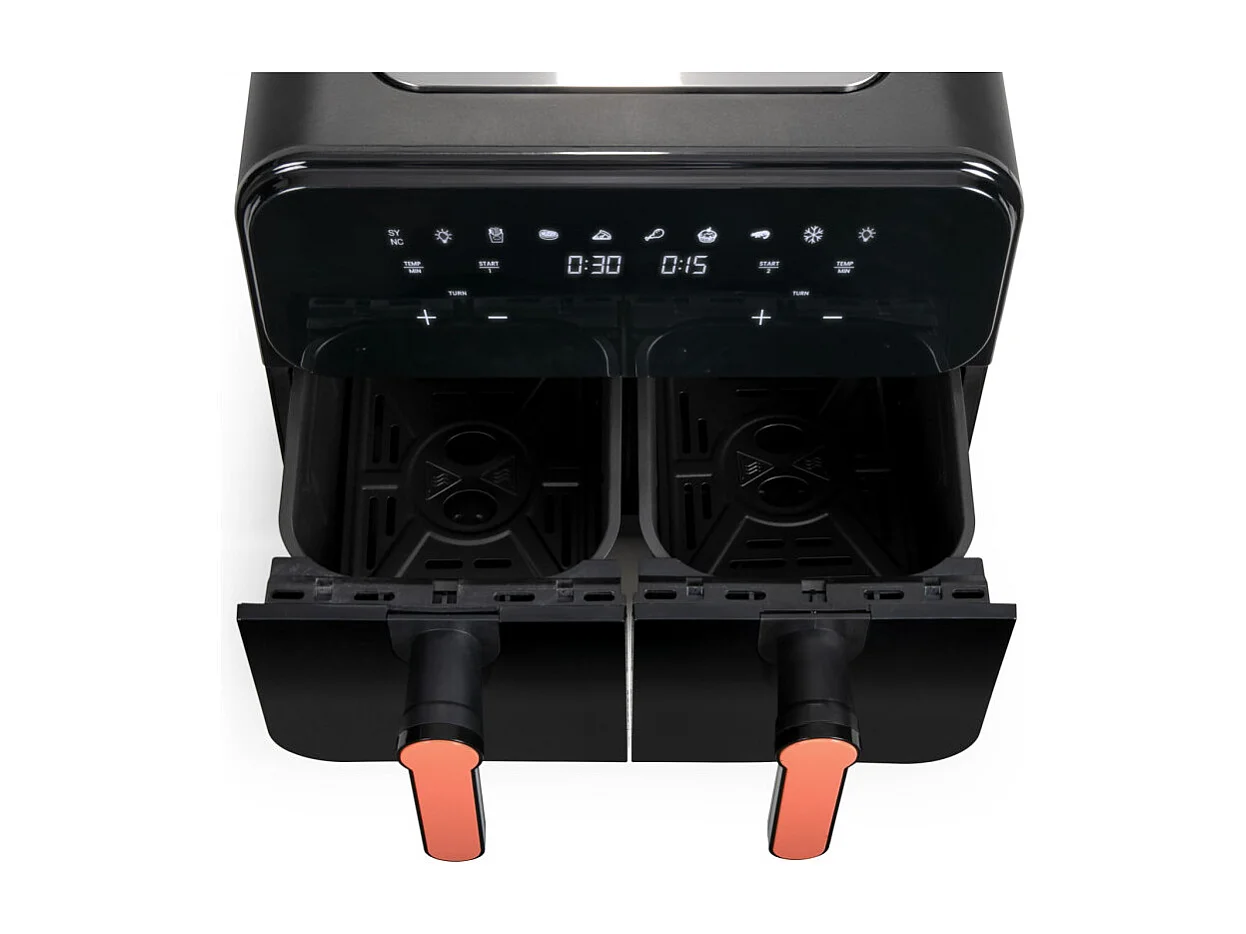 Livoo Friteuse sans huile 2 x 4.5l 2400w noir - DOC316