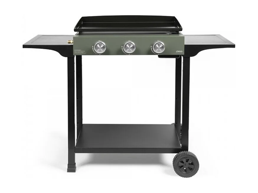 Livoo Plancha gaz 7500w plaque acier émaillé 62x34,5cm - DOC326