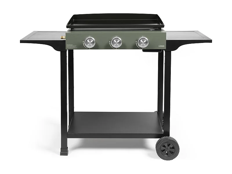 Livoo Plancha gaz 7500w plaque acier émaillé 62x34,5cm - DOC326