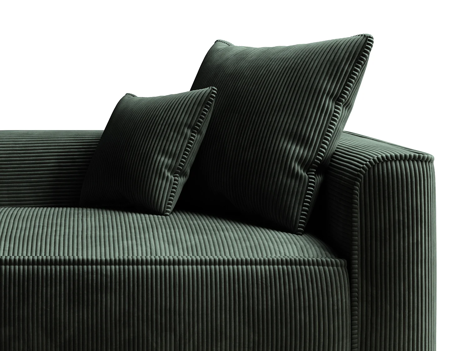 Recamiere - linksseitig - Cord - Grün - PINETA