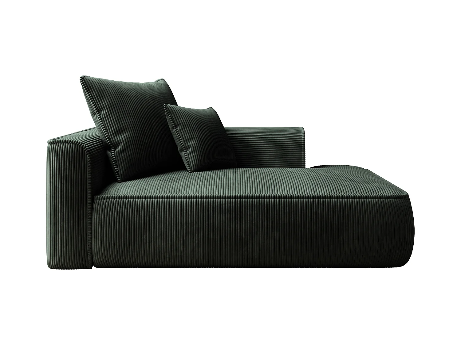 Recamiere - rechtsseitig - Cord - Grün - PINETA