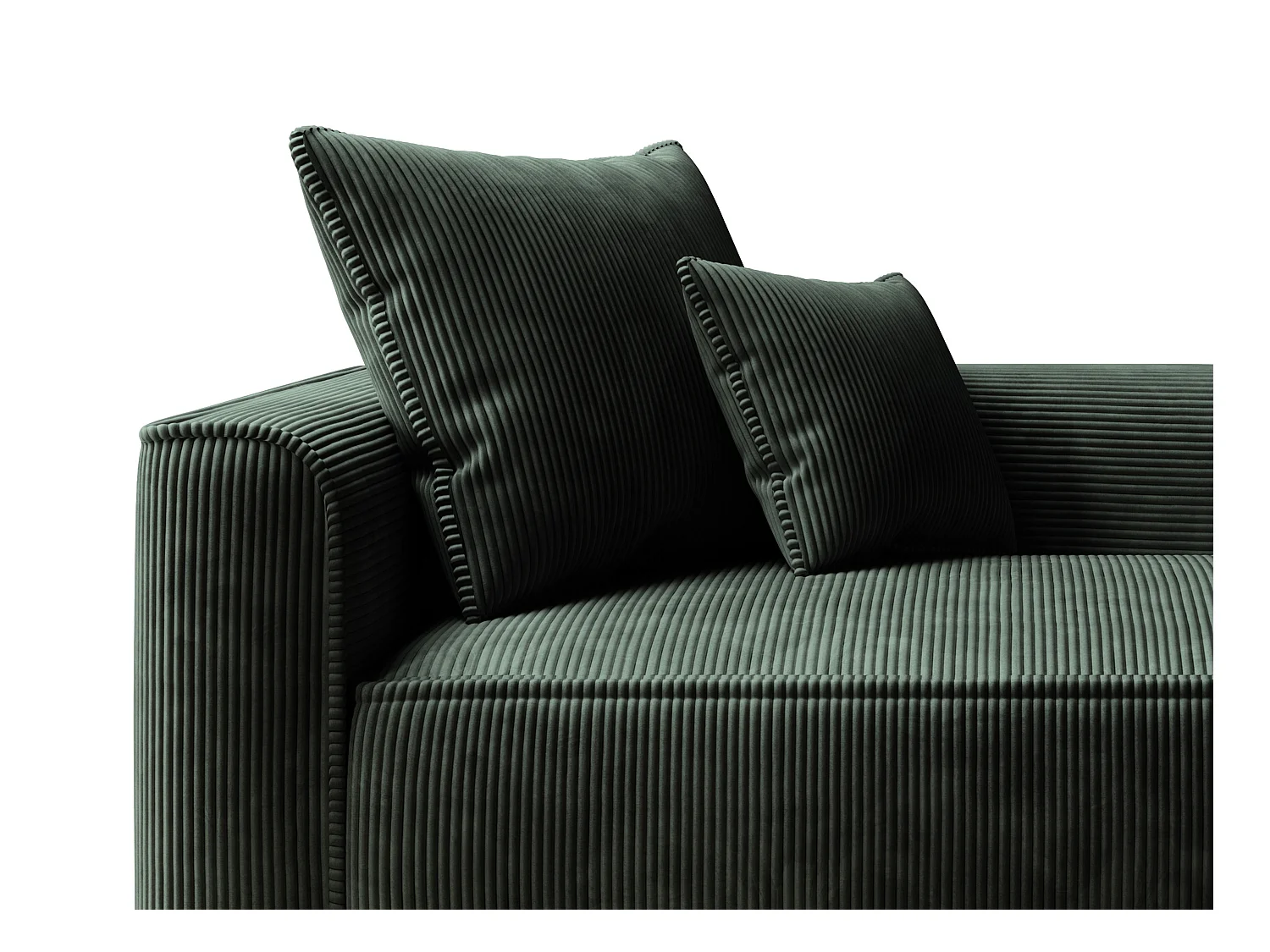 Recamiere - rechtsseitig - Cord - Grün - PINETA