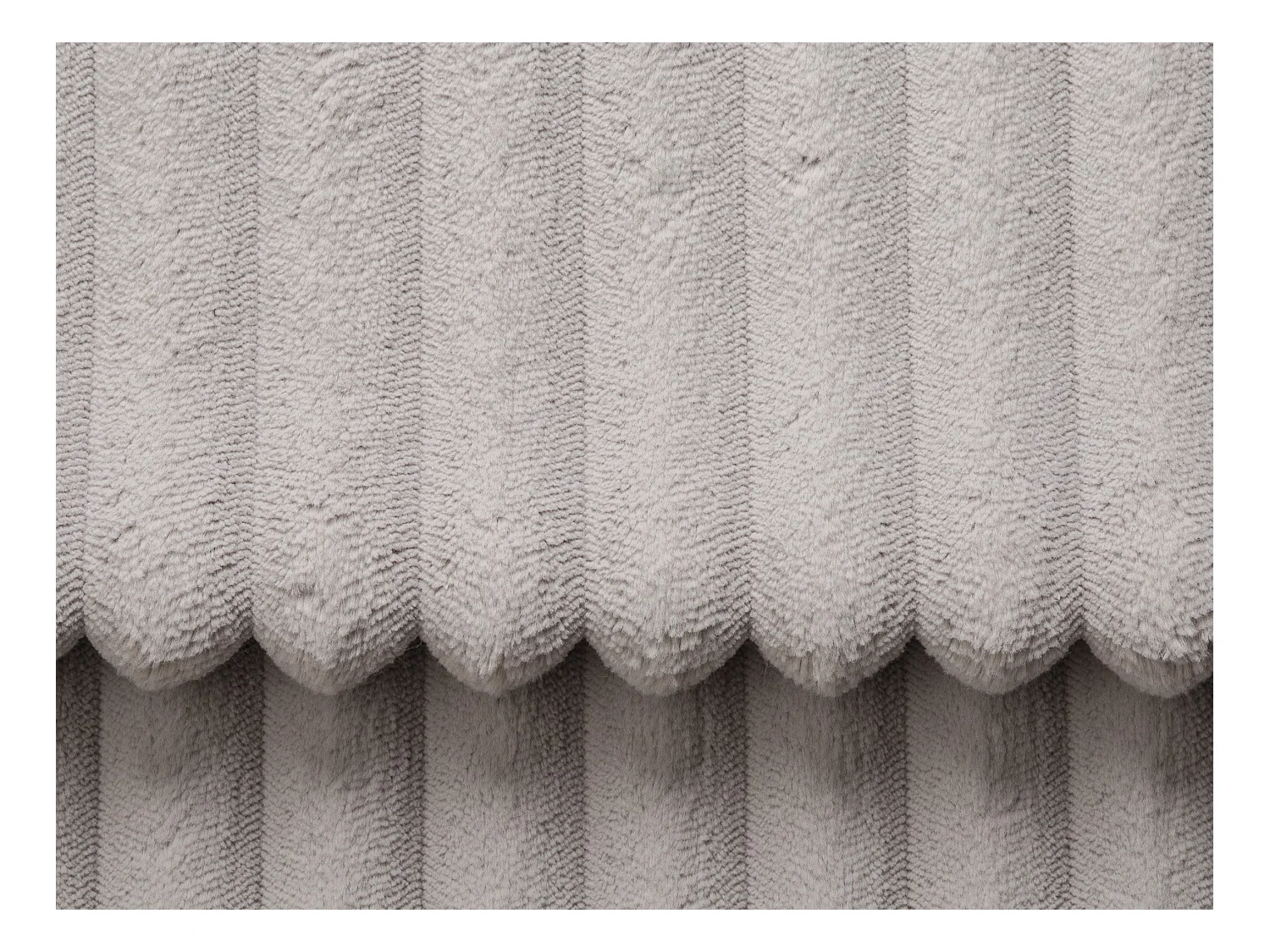 Recamiere - linksseitig - grob gerippter Cord - Hellgrau - PINETA