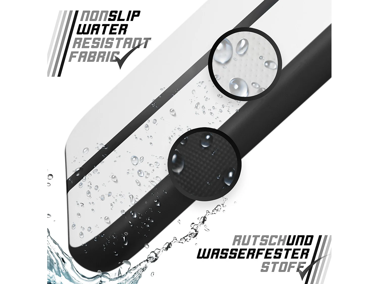 Turnmat / Yogamat - 300 x 100 x 10 cm - met elektrische pomp - Zwart