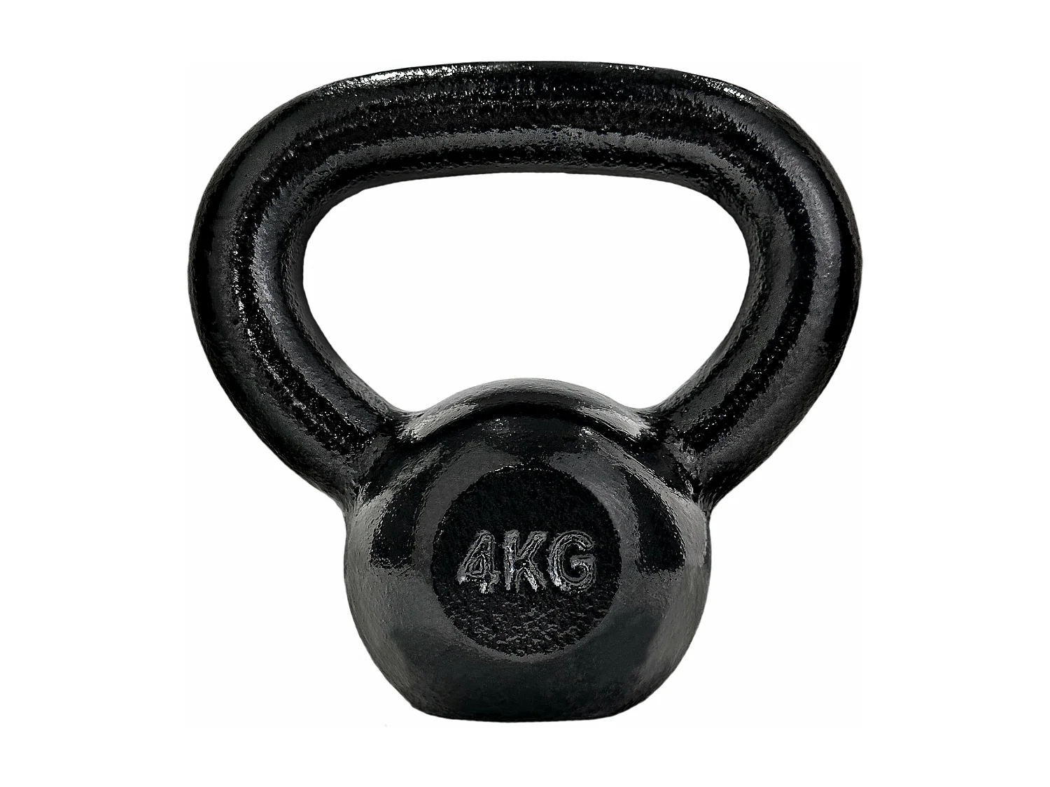 Kettlebell - 4 KG - Gietijzer - Zwart