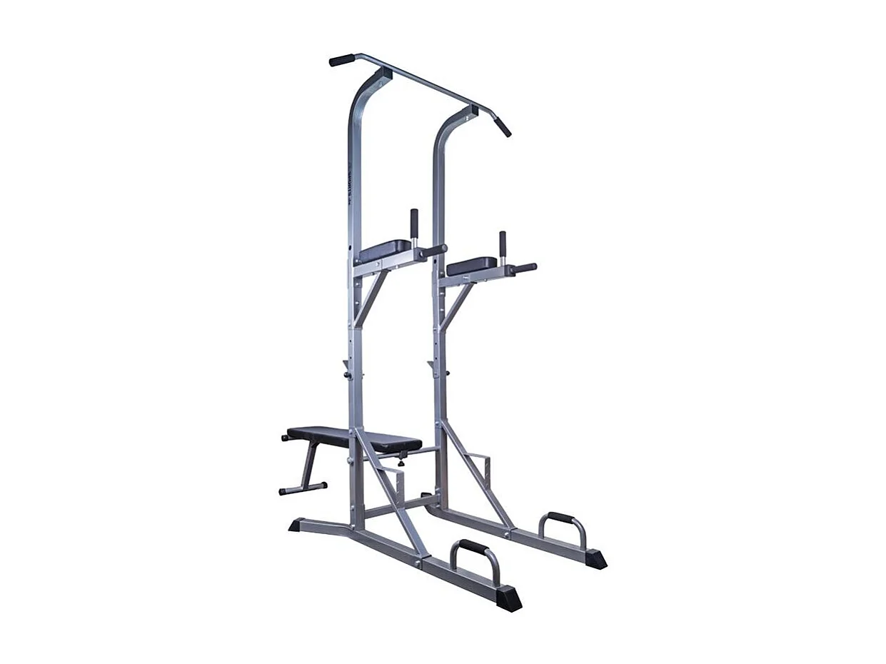 Multifunctioneel pull up station met halterbank - 212 x 111 x 217 - Belastbaar tot 120KG