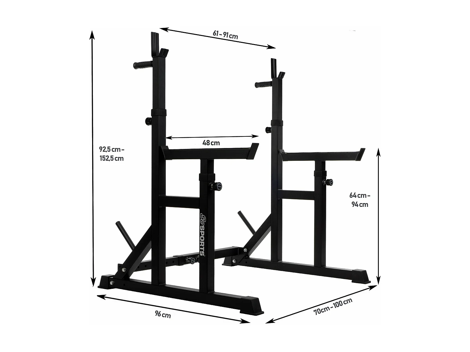 Multifunctioneel Squat Rack - verstelbaar - belastbaar tot 150KG