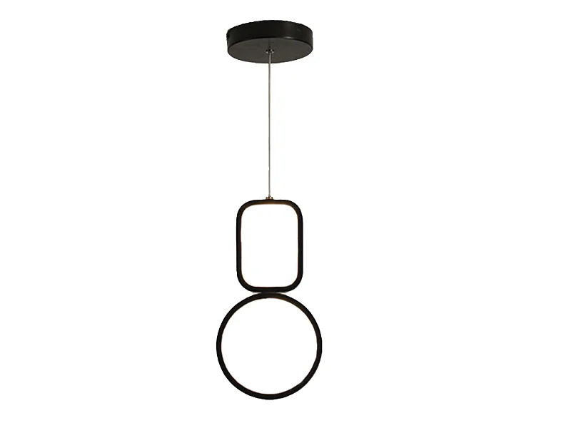Pendentif plafonnier en fer de style nordique, adapté aux chambres à coucher, aux îles de cuisine et aux salons ,d18cm x h34cm,noir