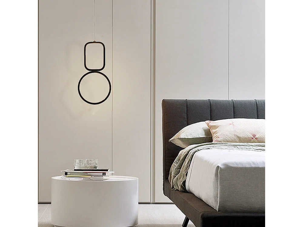 Pendentif plafonnier en fer de style nordique, adapté aux chambres à coucher, aux îles de cuisine et aux salons ,d18cm x h34cm,noir