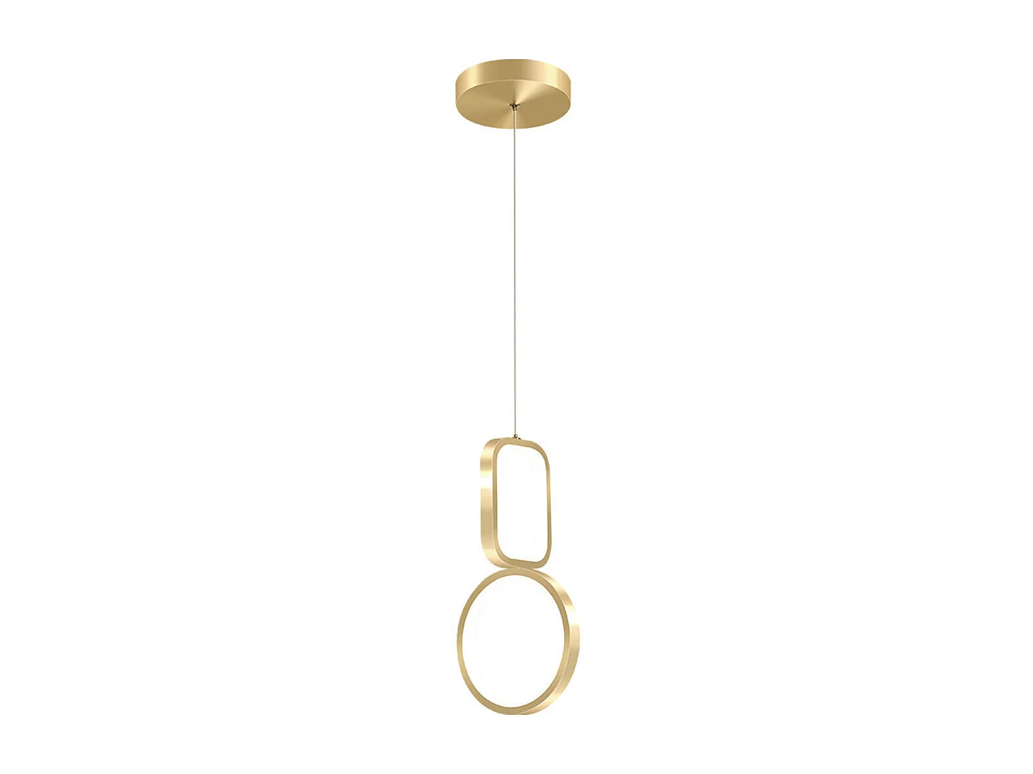 Pendentif plafonnier en fer de style nordique, adapté aux chambres à coucher, aux îles de cuisine et aux salons ,d18cm x h34cm,doré