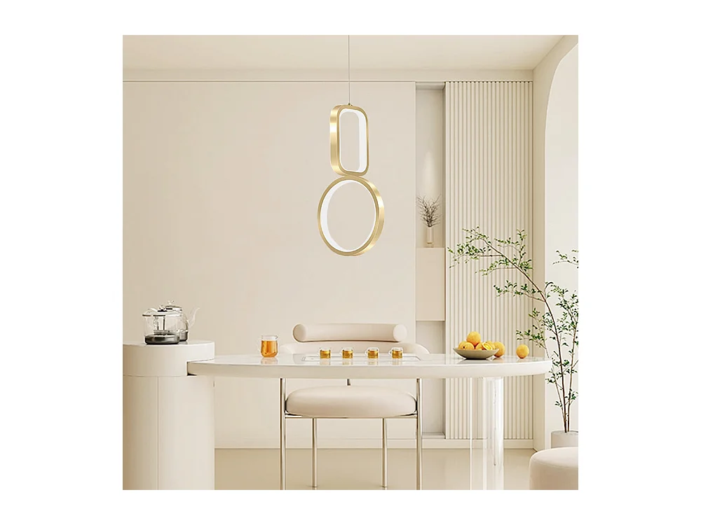 Pendentif plafonnier en fer de style nordique, adapté aux chambres à coucher, aux îles de cuisine et aux salons ,d18cm x h34cm,doré