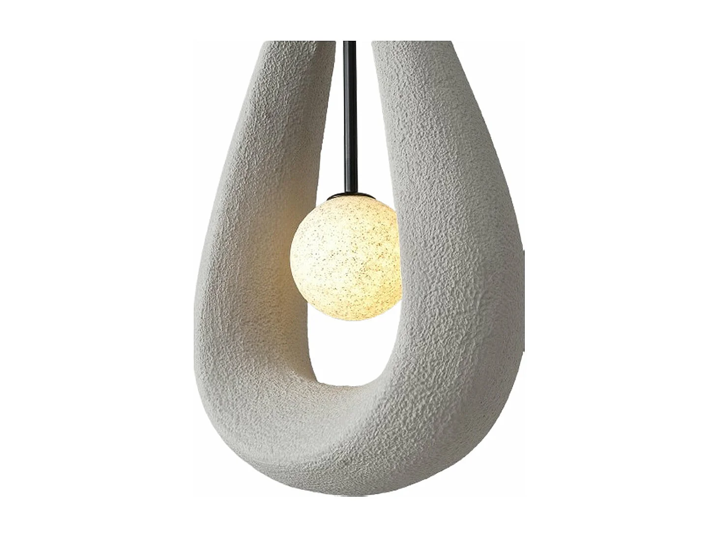 Wine-sabi-lampe plafonnier en polytyrène cage lustre lampe plafond pour salle à manger salon,d33 cm x h50 cm,gris