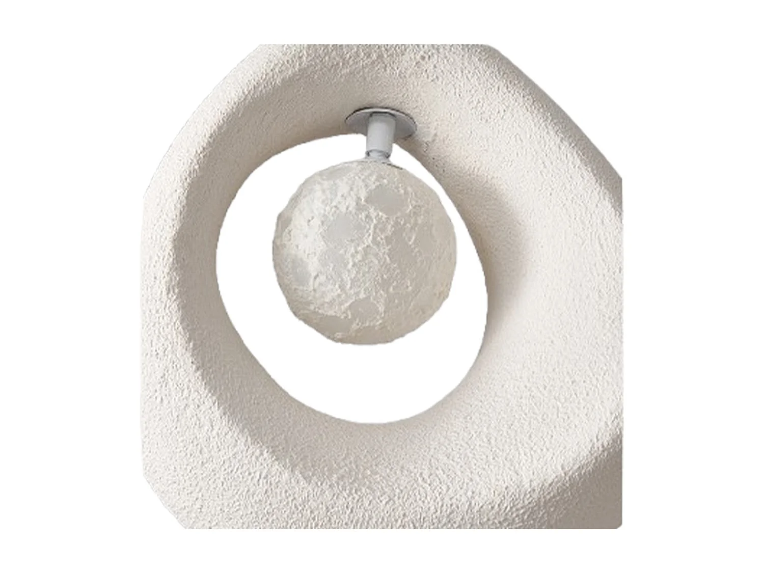 Wine-sabi-lampe plafonnier en polytyrène cage lustre lampe plafond pour salle à manger salon,d33 cm x h50 cm,gris