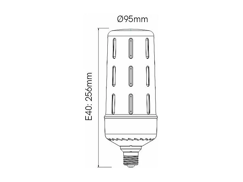 Ampoule LED haute puissance ARIA 50W E40 5400lumen Lumière chaude 2700K