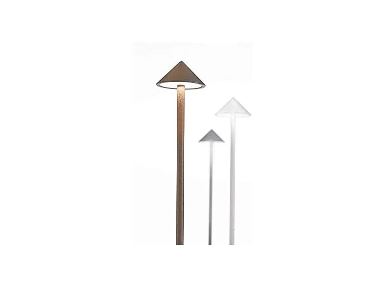 Pina Pro Corten LED-Tischleuchte wiederaufladbar und dimmbar kabellos Zafferano 2200-2700-3000K