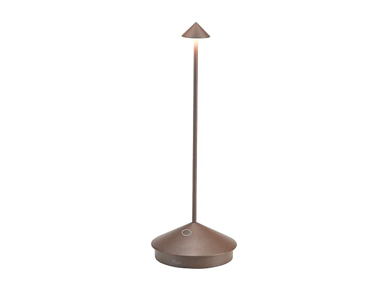 Pina Pro Corten Candeeiro de mesa LED recarregável e regulável sem fios Zafferano 2200-2700-3000K