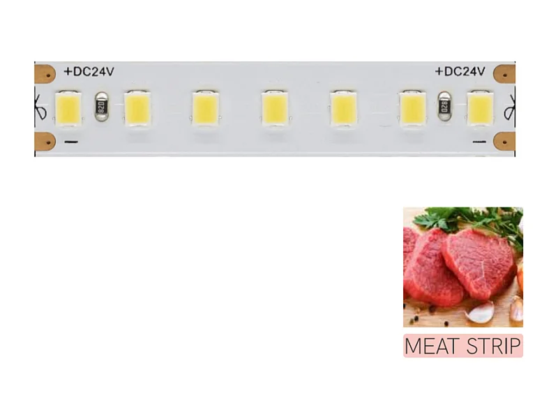 Bande LED pour éclairer le comptoir de viande Bobine de 5 m 14,4 W/M 85LM/W IP20 3700 K