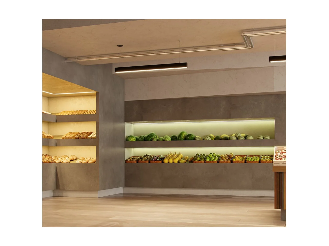 Bande LED pour éclairer le comptoir fruits et légumes Bobine 5m 14,4W/M 90LM/W IP20 5000K