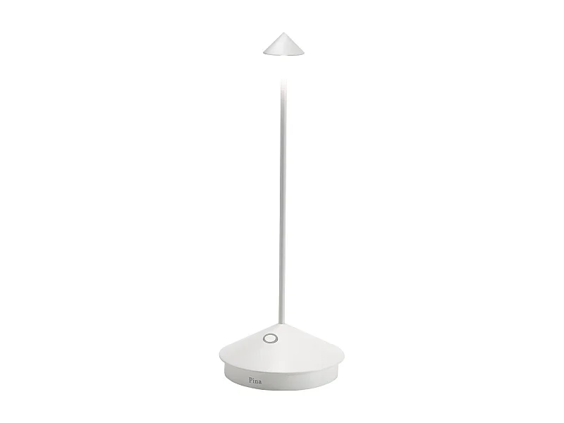 Lámpara de mesa LED inalámbrica recargable y regulable Pina Pro White Azafrán 2200-2700-3000K