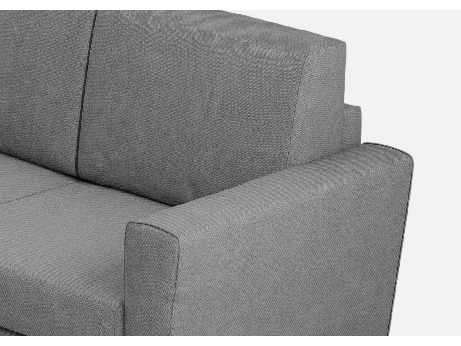 Sofá Yasel 2 lugares (dois assentos de 60cm) dimensões externas L.152cm cinza