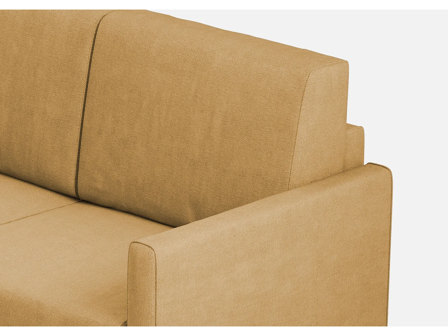 Karay 2-Sitzer-Sofa mittelgroß (zwei 70-cm-Sitze), Außenmaße L: 158 cm, ockerfarben