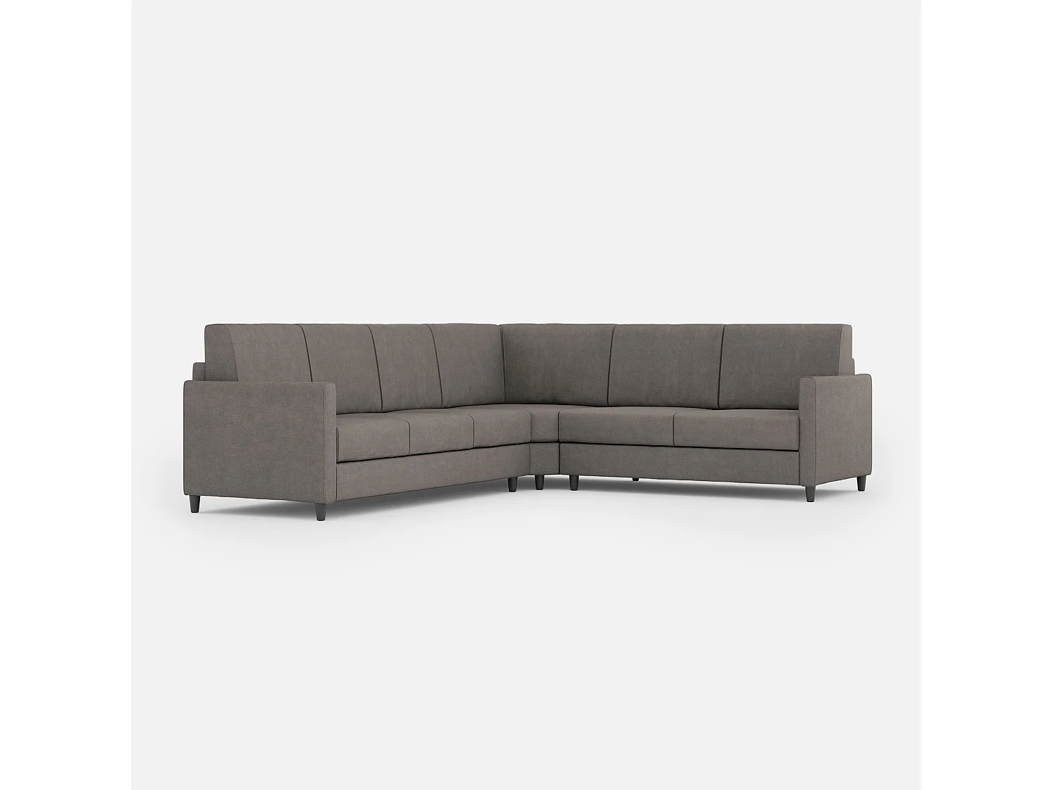 Canapé 3 places Karay (trois places de 60cm) + canapé d'angle + moyen 2 places (deux places de 70cm) dimensions extérieures L.281x241 coloris gris