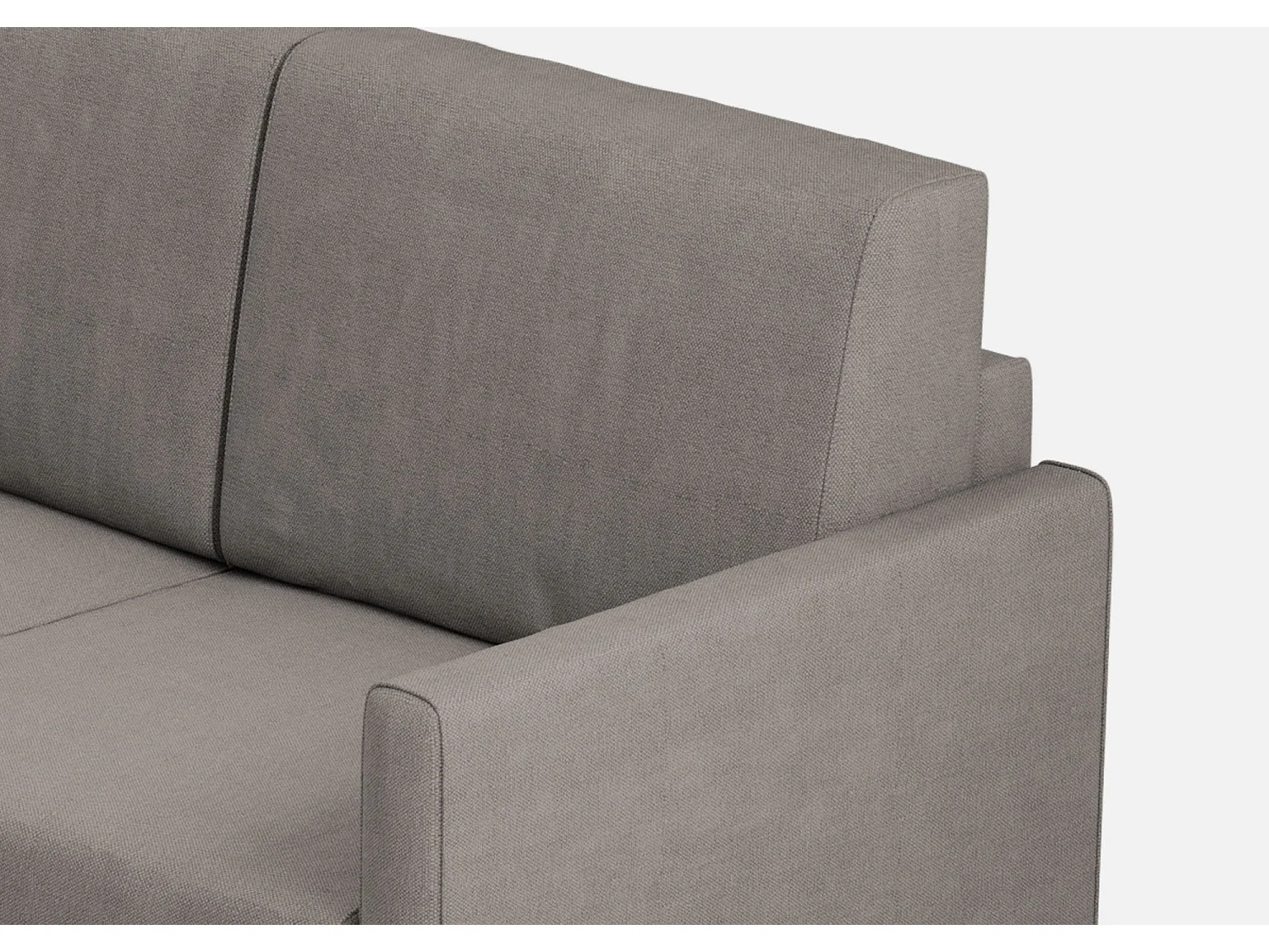 Canapé 3 places Karay (trois places de 60cm) + canapé d'angle + moyen 2 places (deux places de 70cm) dimensions extérieures L.281x241 coloris gris