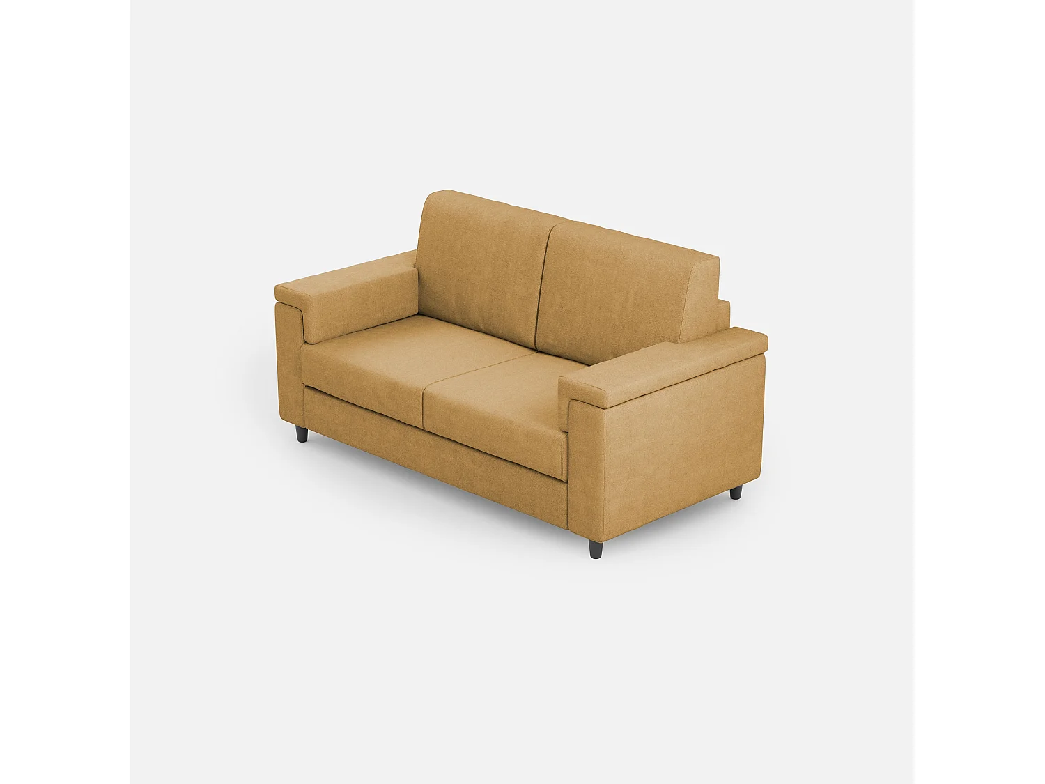 Canapé Marrak moyen 2 places (deux places de 70cm) dimensions extérieures L.168cm coloris ocre