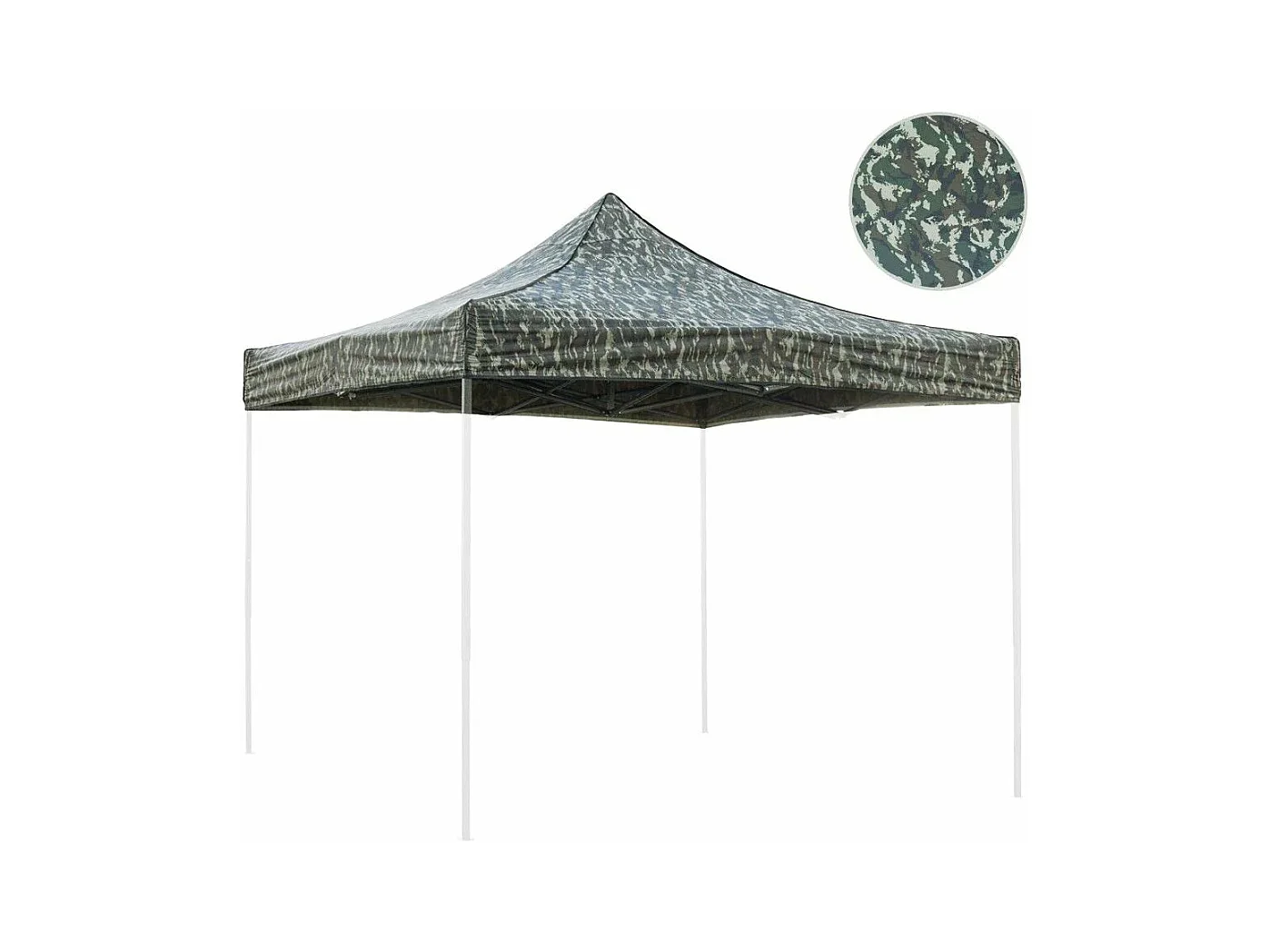 Feuille de toit de camouflage militaire imperméable 3X3 pour le remplacement du gazebo pliable