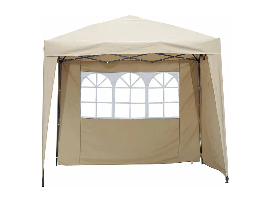 3x2m beige Seitenabdeckung mit Fenstern für 3x3m faltbaren Pavillon
