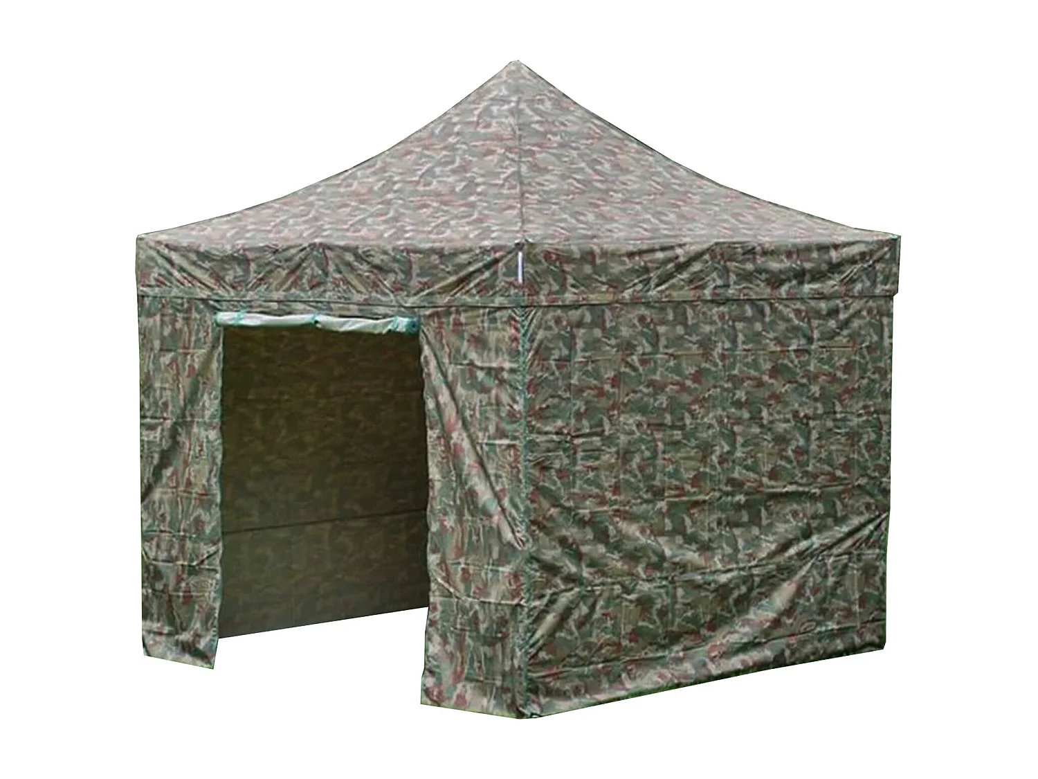 Couverture latérale militaire étanche 3x2m avec porte enroulable pour tonnelle pliable 3x3m