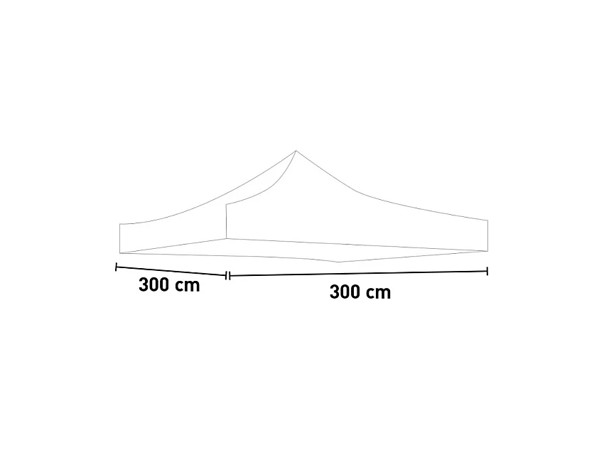 Feuille de toit imperméable blanche 3X3 pour le remplacement du gazebo pliable